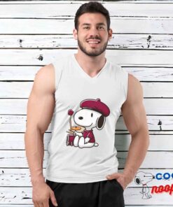 Exquisite Snoopy Maroon Pop Band T Shirt 3
