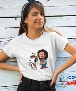 Eye Opening Snoopy Bob Marley T Shirt 4