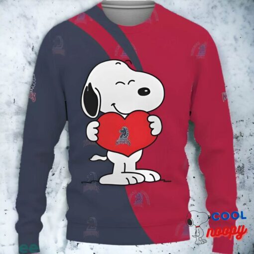 Fairleigh Dickinson Knights Snoopy Cute Heart Ugly Christmas Sweater 1