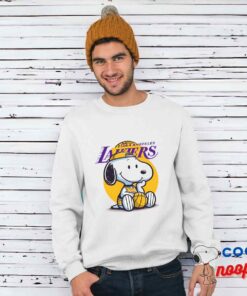 Fascinating Snoopy Los Angeles Lakers Logo T Shirt 1