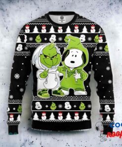 Funny Grinch And Snoopy Ugly Christmas Sweater 1
