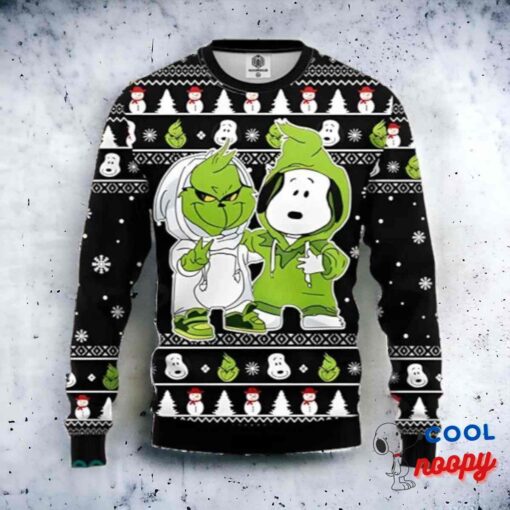 Funny Grinch And Snoopy Ugly Christmas Sweater 1
