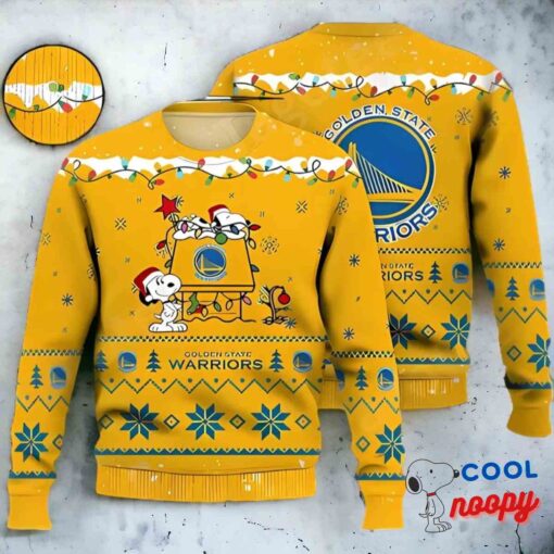 Golden State Warriors Snoopy Nba Ugly Christmas Sweater Christtmas Holiday Gift 1