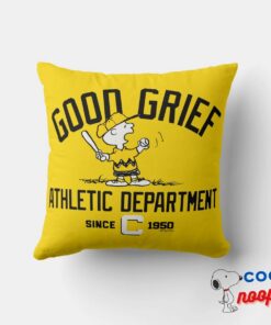 Good Grief Athletic Department Throw Pillow 4