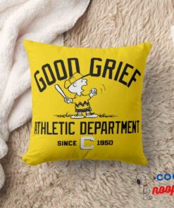 Good Grief Athletic Department Throw Pillow 8