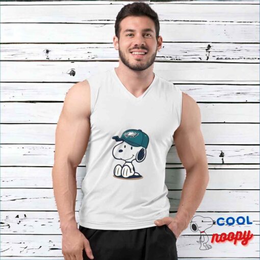 Gorgeous Snoopy Philadelphia Eagles Logo T Shirt 3