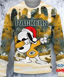 Green Bay Snoopy Dabbing The Peanuts Sports Ugly Christmas Sweater 1