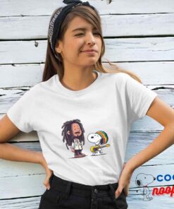 Impressive Snoopy Bob Marley T Shirt 4