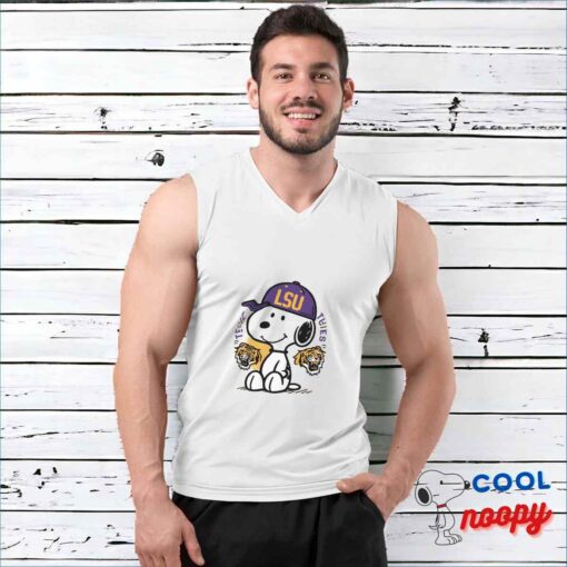 Impressive Snoopy Lsu Tigers Logo T Shirt 3