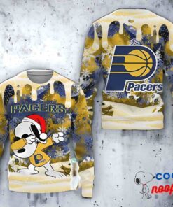 Indiana Pacers Snoopy Dabbing The Peanuts Sports Ugly Christmas Sweater 1