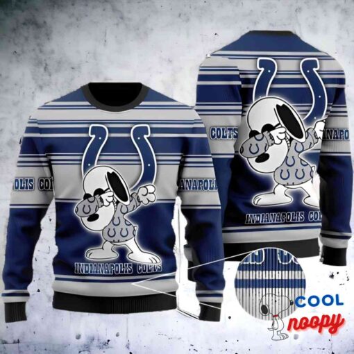 Indianapolis Colts Snoopy Dabbing Christmas Gift Ugly Christmas Sweater 1