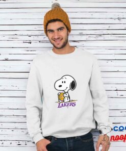 Inexpensive Snoopy Los Angeles Lakers Logo T Shirt 1