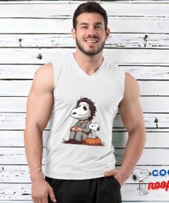 Inexpensive Snoopy Michael Myers T Shirt 3