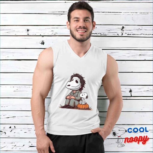 Inexpensive Snoopy Michael Myers T Shirt 3