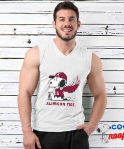 Inspiring Snoopy Alabama Crimson Tide Logo T Shirt 3