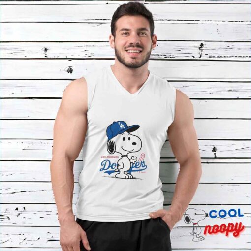 Irresistible Snoopy Los Angeles Dodger Logo T Shirt 3