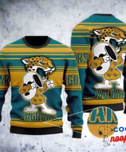 Jacksonville Jaguars Snoopy Dabbing Christmas Gift Ugly Christmas Sweater 1