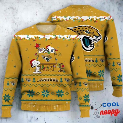 Jacksonville Jaguars Snoopy Nfl Ugly Christmas Sweater 1