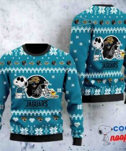 Jacksonville Jaguars The Snoopy Show Football Helmet Christmas Ugly Sweater Gift 1
