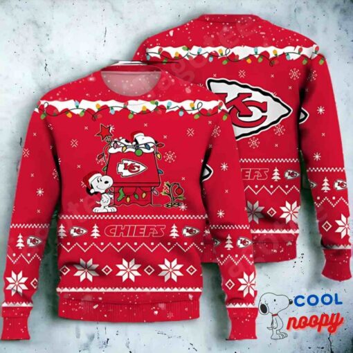 Kansas City Chiefs Snoopy Nfl Ugly Christmas Sweater 1