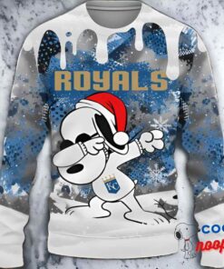 Kansas City Royals Snoopy Dabbing The Peanuts Sports Ugly Christmas Sweater 1