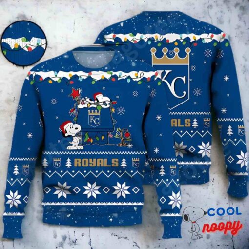 Kansas City Royals Snoopy Mlb Ugly Christmas Sweater 1