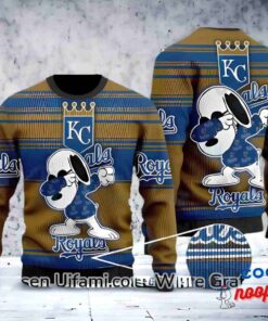 Kansas City Royals Ugly Sweater Snoopy Gifts For Royals Fans 1