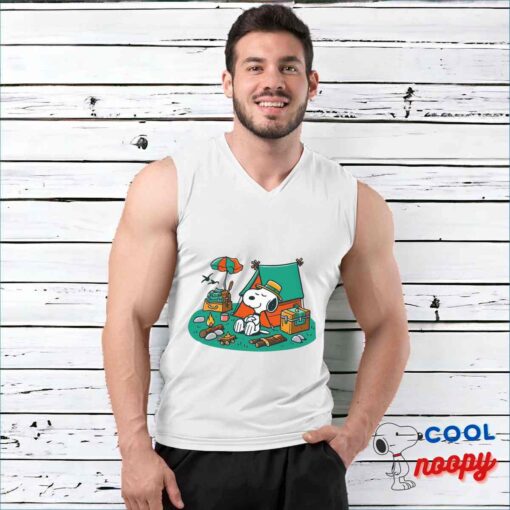 Last Minute Snoopy Camping T Shirt 3