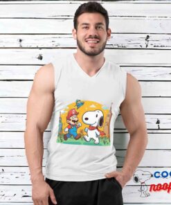 Last Minute Snoopy Super Mario T Shirt 3