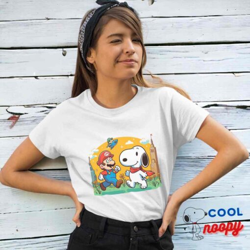 Last Minute Snoopy Super Mario T Shirt 4