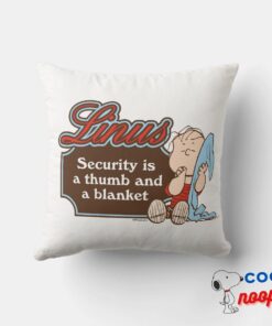 Linus Security Is A Thumb And A Blanket Throw Pillow 4