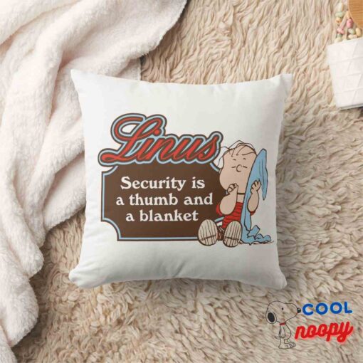 Linus Security Is A Thumb And A Blanket Throw Pillow 8