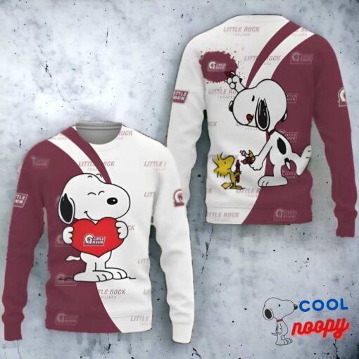Little Rock Trojans Snoopy Cute Heart Funny Sweater Christmas 1