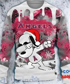 Los Angeles Angels Snoopy Dabbing The Peanuts Sports Ugly Christmas Sweater 1