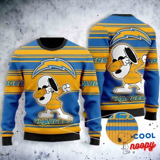 Los Angeles Chargers Snoopy Dabbing Ugly Christmas Sweater Christmas Gift 1