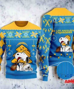 Los Angeles Chargers Ugly Sweater Gift Christmas Snoopy Ugly Sweater Gift For Christmas 1