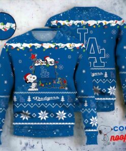 Los Angeles Dodgers Snoopy Mlb Ugly Christmas Sweater 1