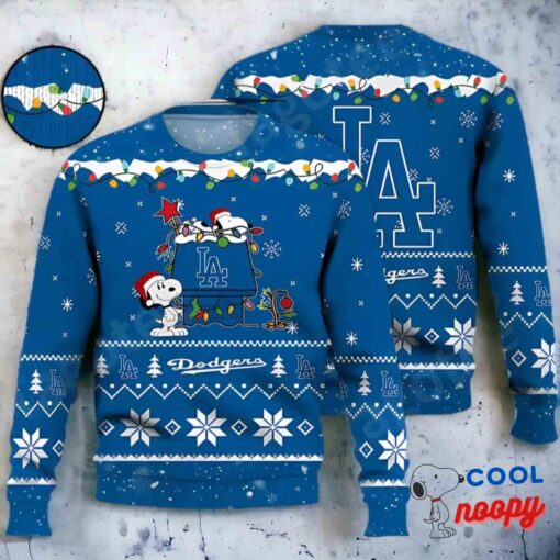 Los Angeles Dodgers Snoopy Mlb Ugly Christmas Sweater 1