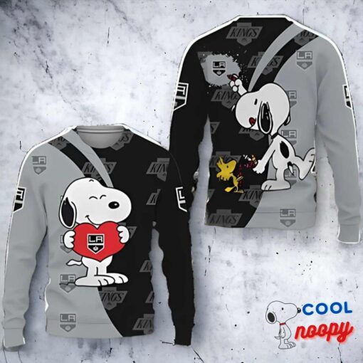 Los Angeles Kings Snoopy Cute Heart Ugly Christmas Sweater 1