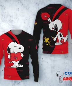 Louisville Cardinals Snoopy Cute Heart Funny Sweater Christmas 1