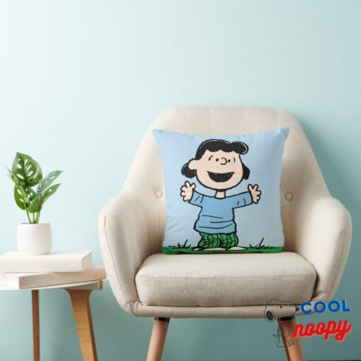 Lucy With Arms Wide Throw Pillow 3
