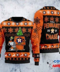 Mlb Houston Astros Snoopy Wool Ugly Christmas Sweaters 1