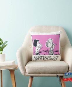 Marcie Peppermint Patty Counting Throw Pillow 3
