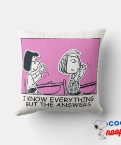 Marcie Peppermint Patty Counting Throw Pillow 4