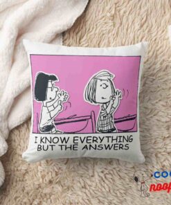 Marcie Peppermint Patty Counting Throw Pillow 8