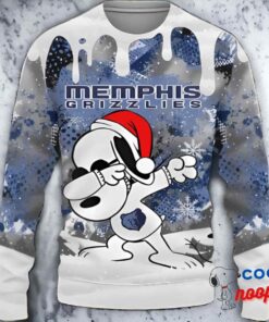 Memphis Grizzlies Snoopy Dabbing The Peanuts Sports Ugly Christmas Sweater 1