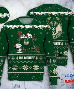Milwaukee Bucks Snoopy Nba Ugly Christmas Sweater 1