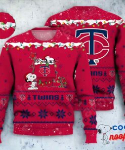 Minnesota Twins Snoopy Mlb Ugly Christmas Sweater 1