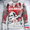 Nba Atlanta Hawks White Red Snoopy Dabbing Ugly Christmas Sweater 1