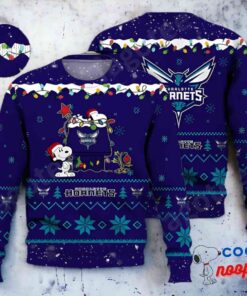 Nba Charlotte Hornets Snoopy Ugly Christmas Sweater 1